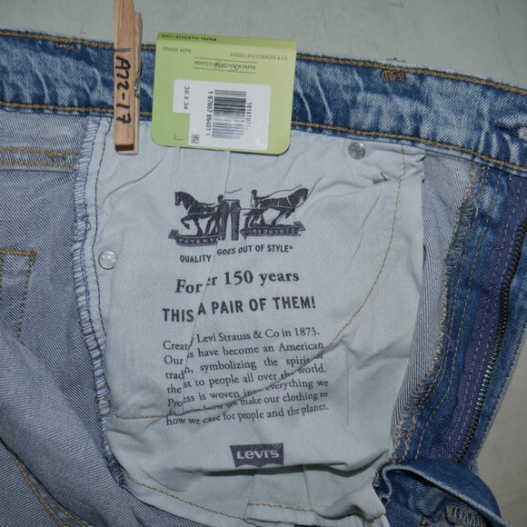 Levis 541 Athletic Fit Jeans Men's Size 38x34 Light Wash Stretch Flex Denim NWT - Picture 10 of 13